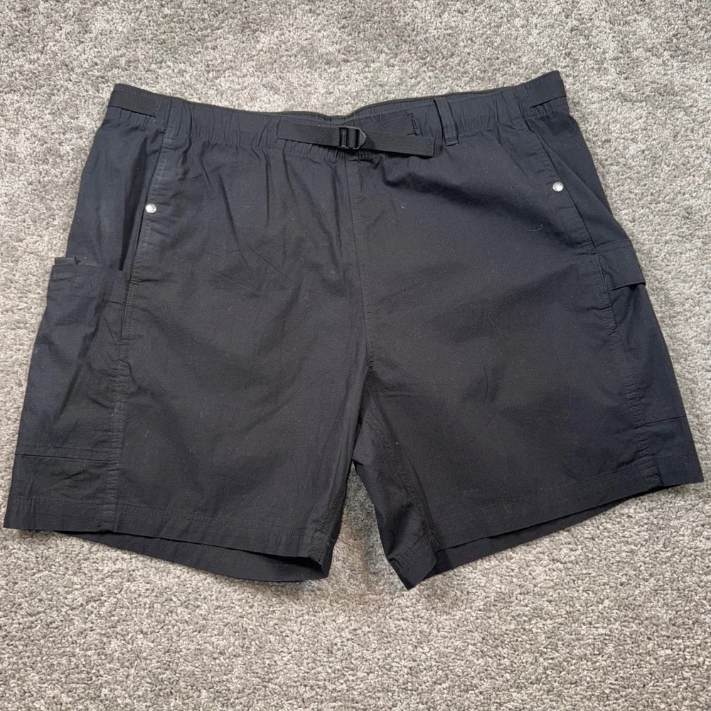 The North Face Belted Cargo Shorts Mens Stretch Black 38 NEW
